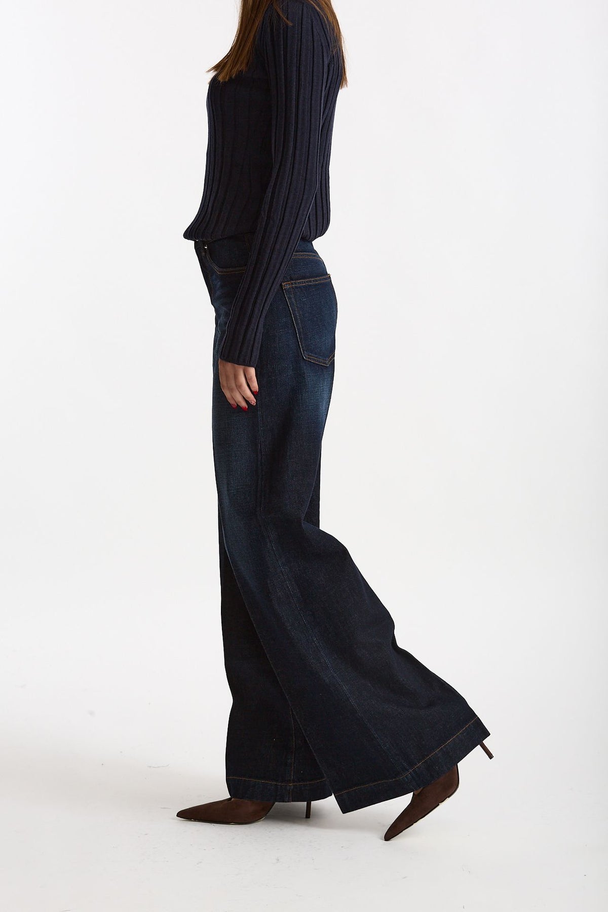 Jeans palazzo NADIA lavaggio scuro donna Nine in the morning - 2