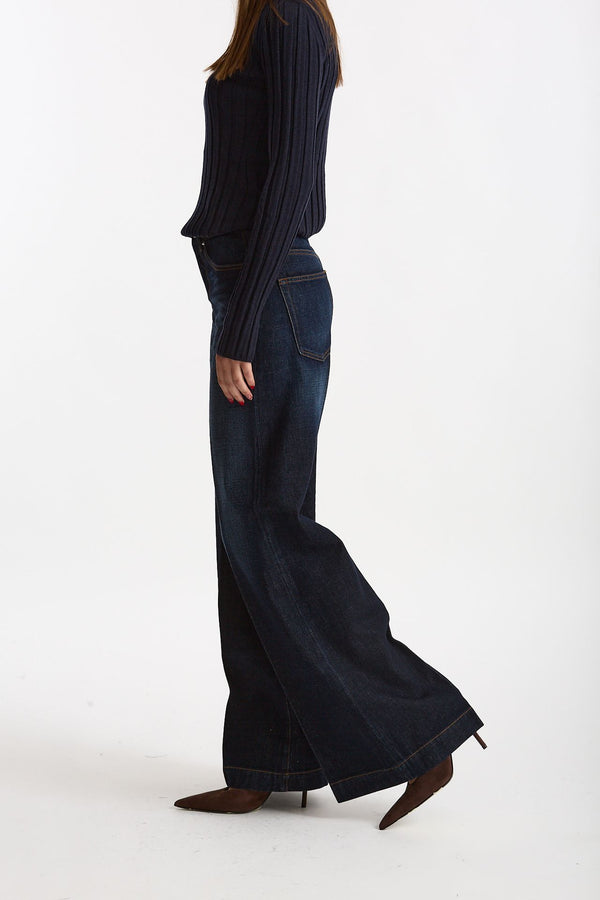 Jeans palazzo NADIA lavaggio scuro donna Nine in the morning