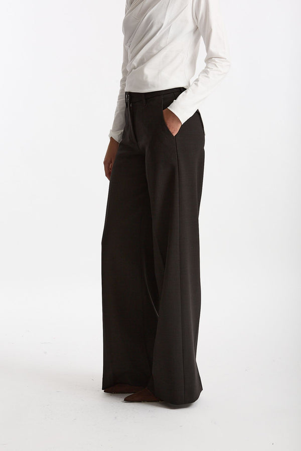 Pantalone palazzo NADIA testa moro scuro donna Nine in the morning