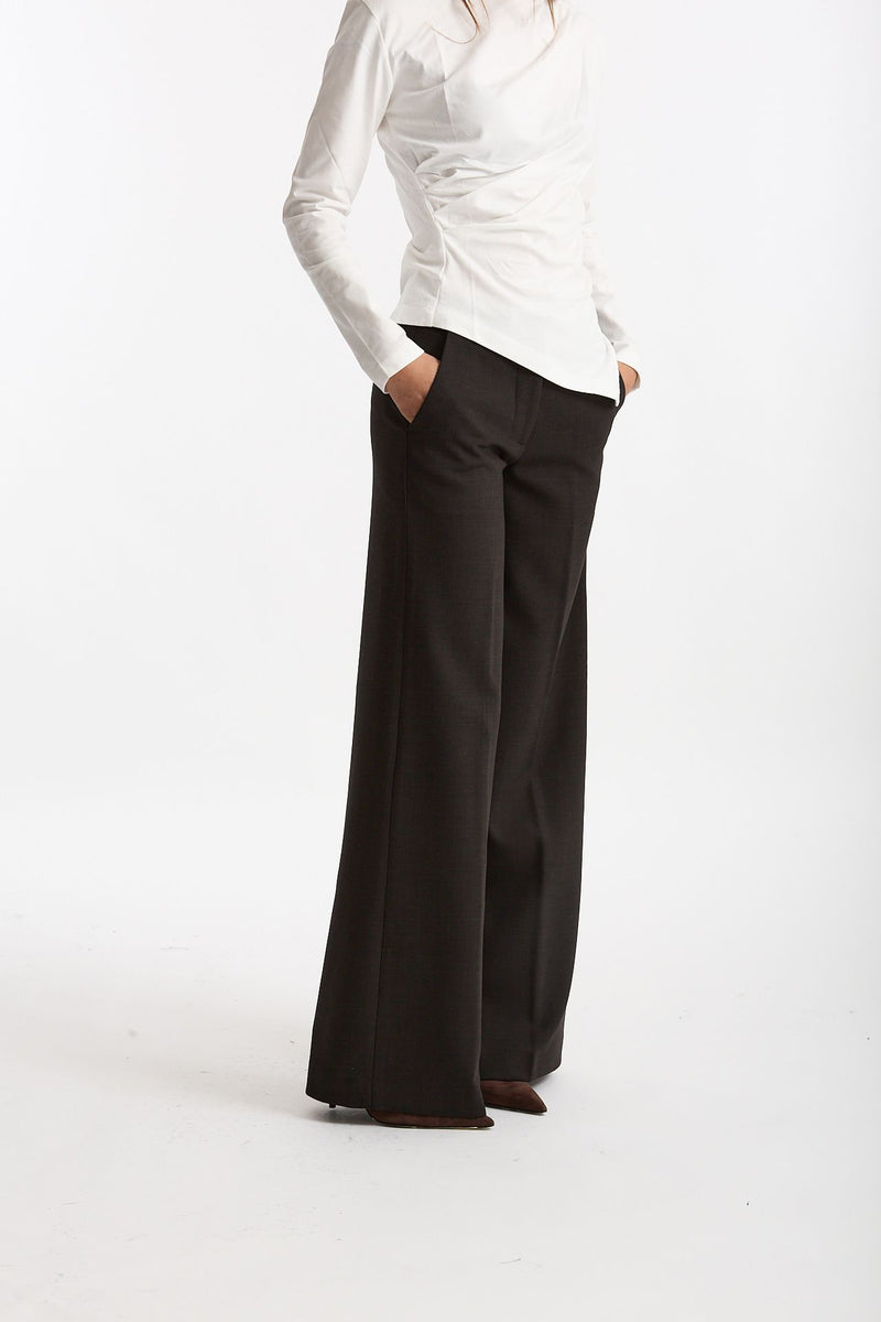 Pantalone palazzo NADIA testa moro scuro donna Nine in the morning - 3