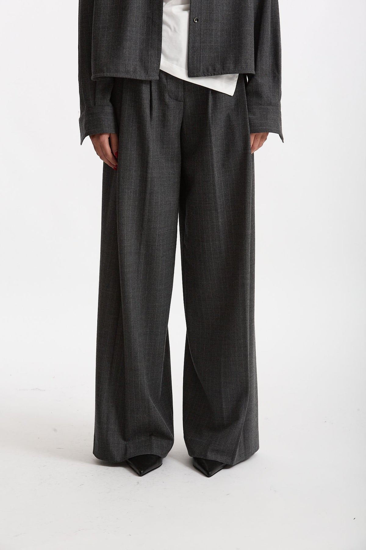Pantalone ampio PETRA gessato donna Nine in the morning - 3