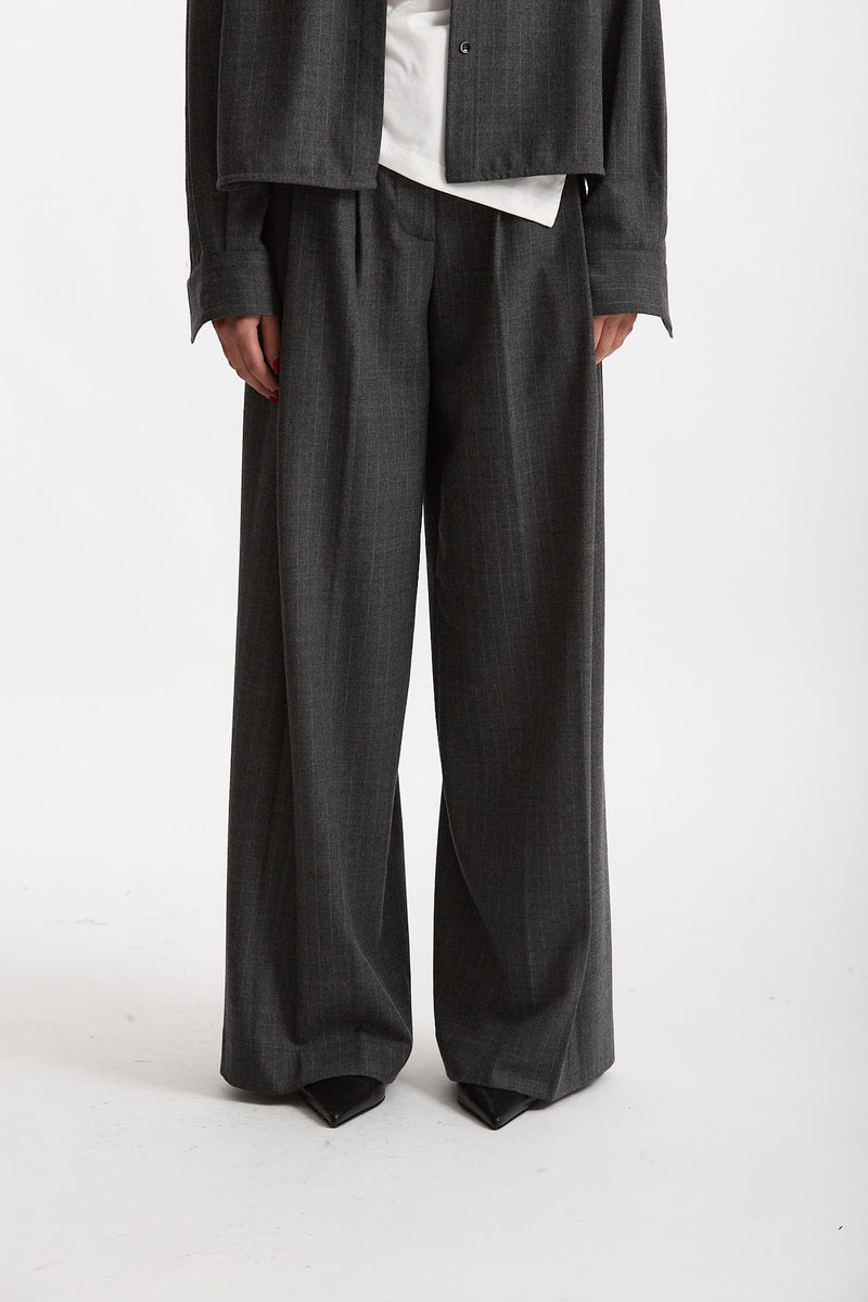 Pantalone ampio PETRA gessato donna Nine in the morning - 3