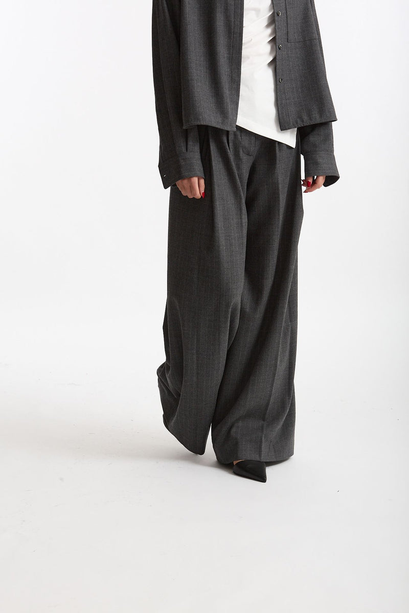 Pantalone ampio PETRA gessato donna Nine in the morning - 4