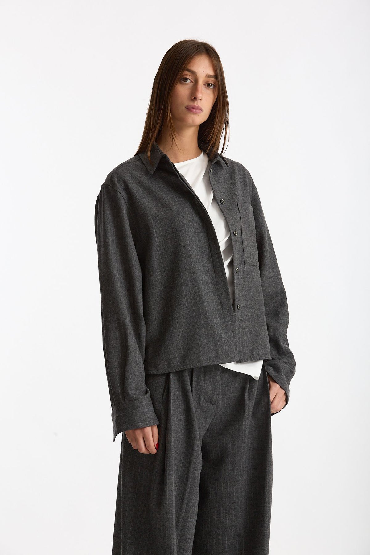 Camicia a scatolina gessato donna Nine in the morning - 4
