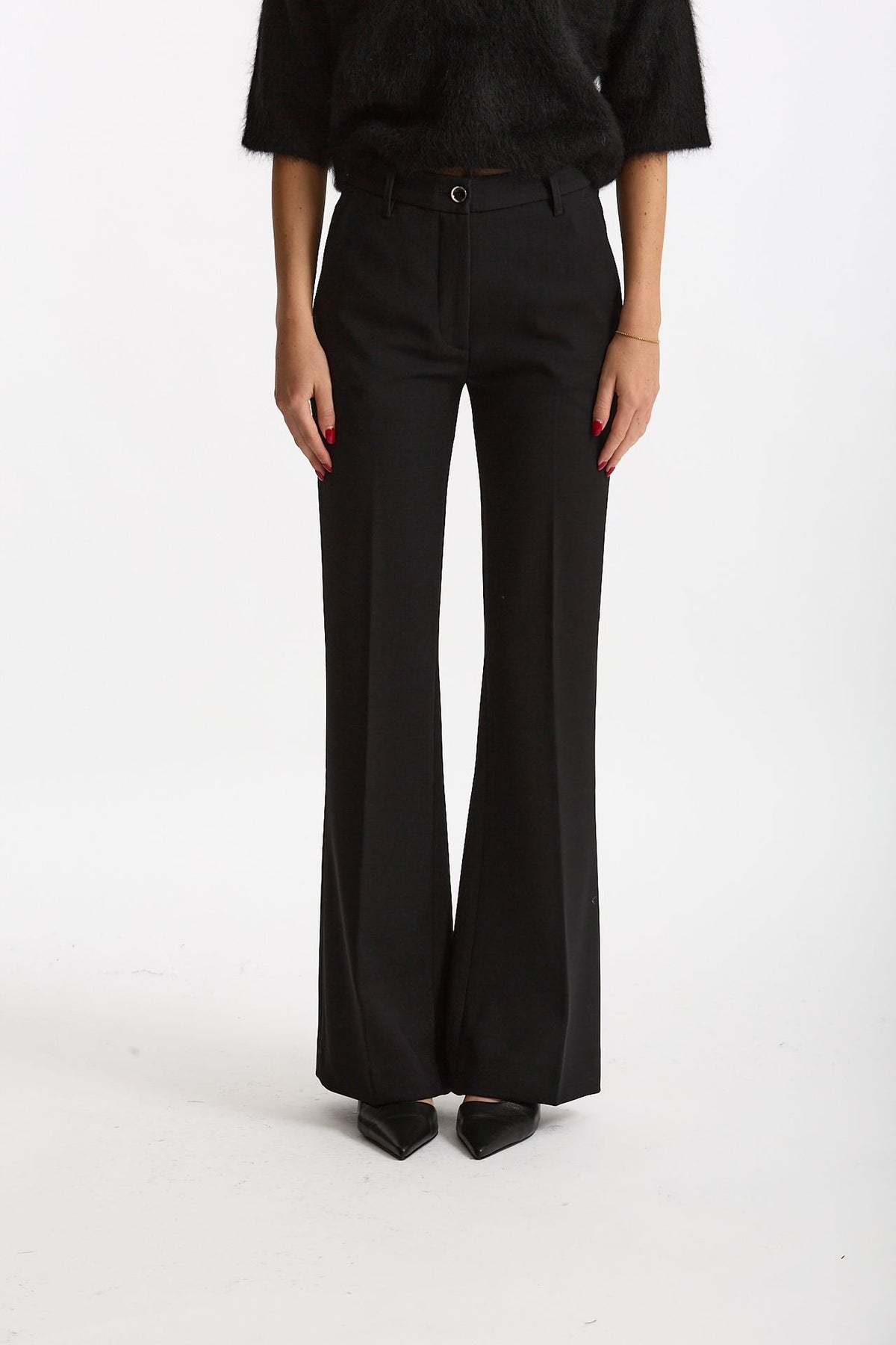 Pantalone a zampa PAOLINA nero donna Nine in the morning - 5
