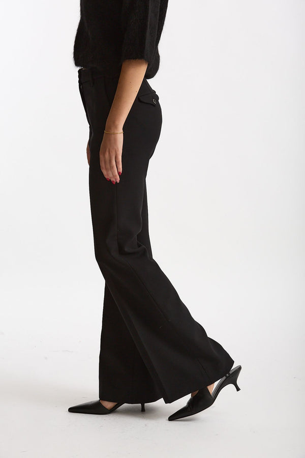 Pantalone a zampa PAOLINA nero donna Nine in the morning