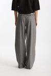 Pantalone palazzo PETRA spigato grigio donna Nine in the morning - 4