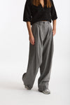 Pantalone palazzo PETRA spigato grigio donna Nine in the morning - 5