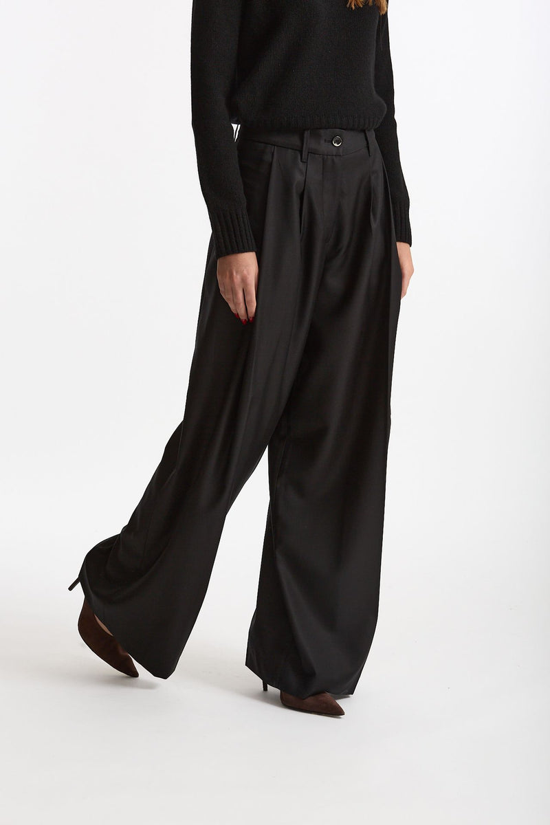 Pantalone palazzo PETRA nero donna Nine in the morning - 3
