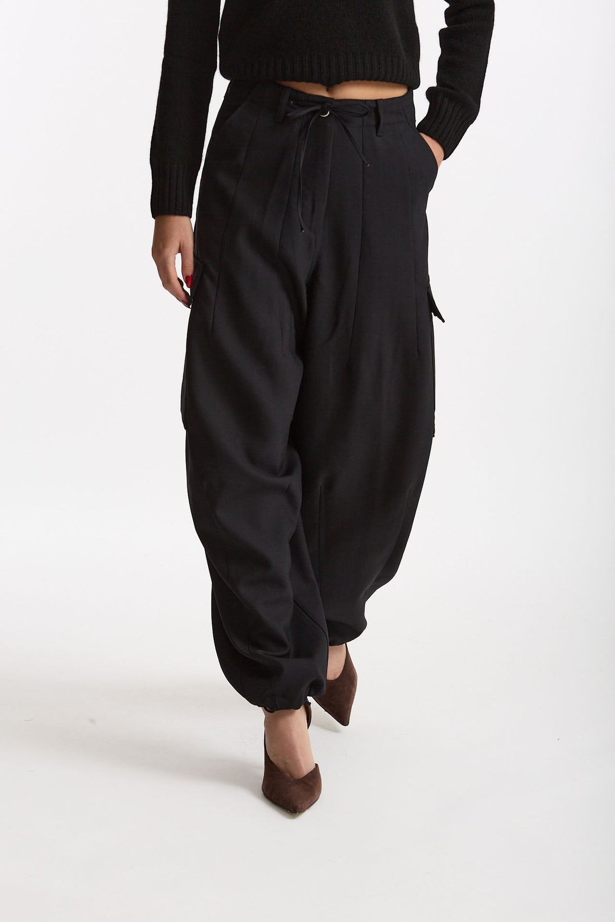 Pantalone cargo NEREA nero donna Nine in the morning - 1