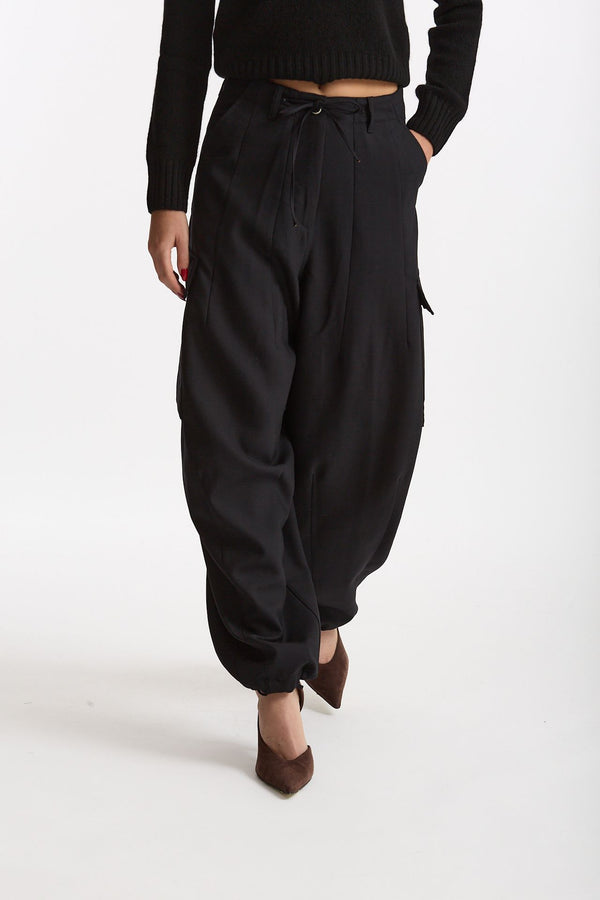 Pantalone cargo NEREA nero donna Nine in the morning