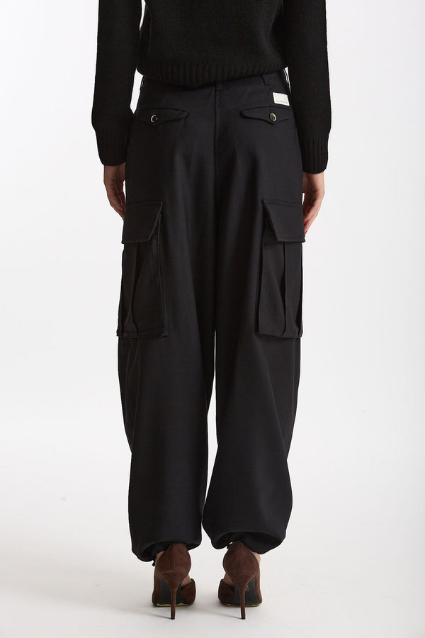 Pantalone cargo NEREA nero donna Nine in the morning