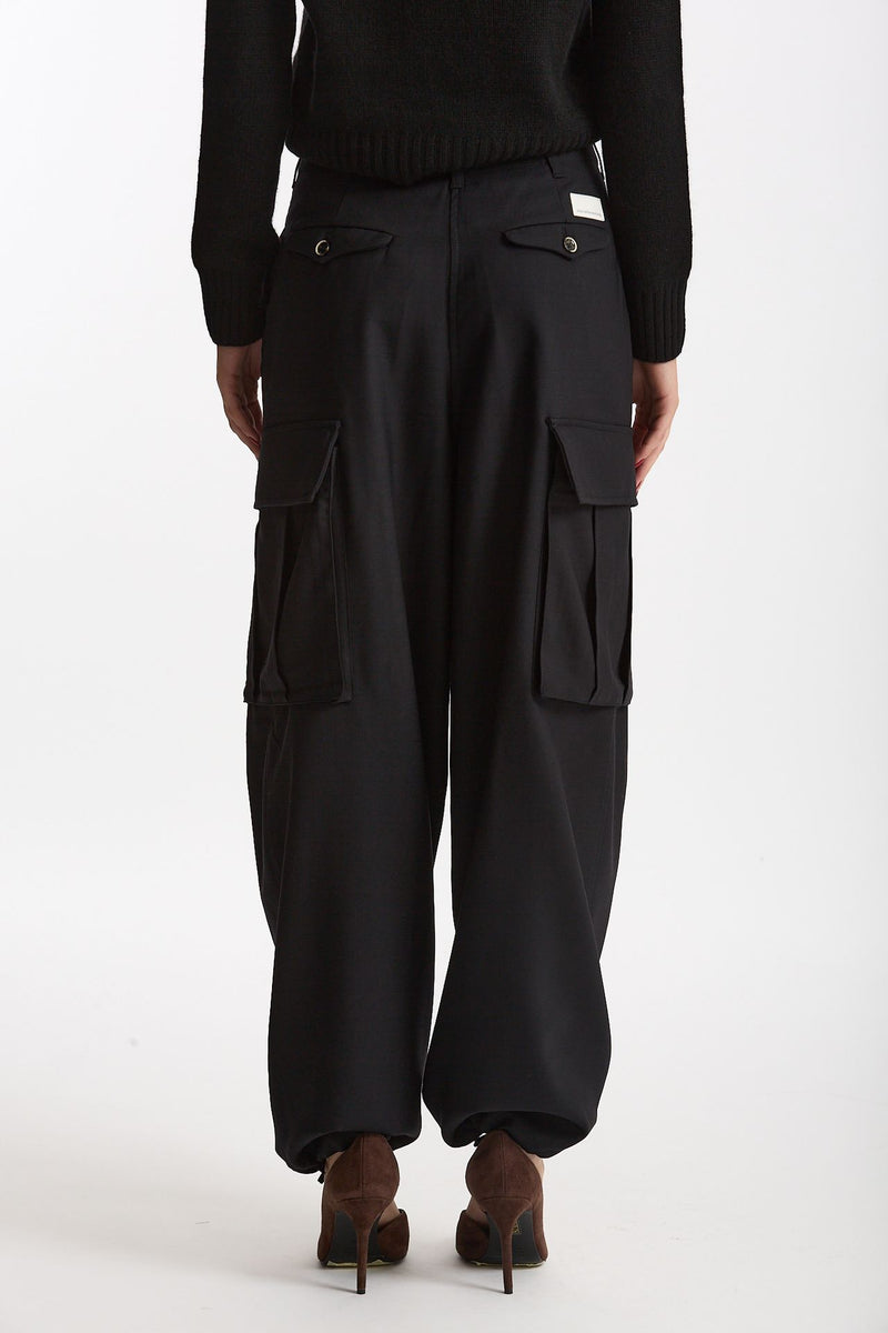 Pantalone cargo NEREA nero donna Nine in the morning - 2