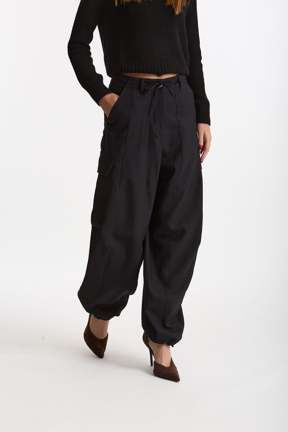 Pantalone cargo NEREA nero donna Nine in the morning - 3