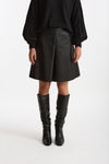 Gonna midi in ecopelle nero donna Nude - 1