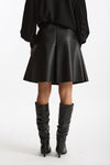 Gonna midi in ecopelle nero donna Nude - 5