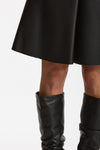Gonna midi in ecopelle nero donna Nude - 2