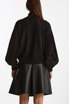Maglia dolcevita maniche a sbuffo nero donna Nude - 3