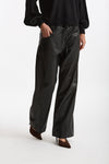 Pantalone wide leg ecopelle nero donna Nude - 4