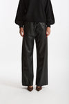 Pantalone wide leg ecopelle nero donna Nude - 1