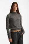Maglia dolcevita micro paillettes grigio donna Nude - 1