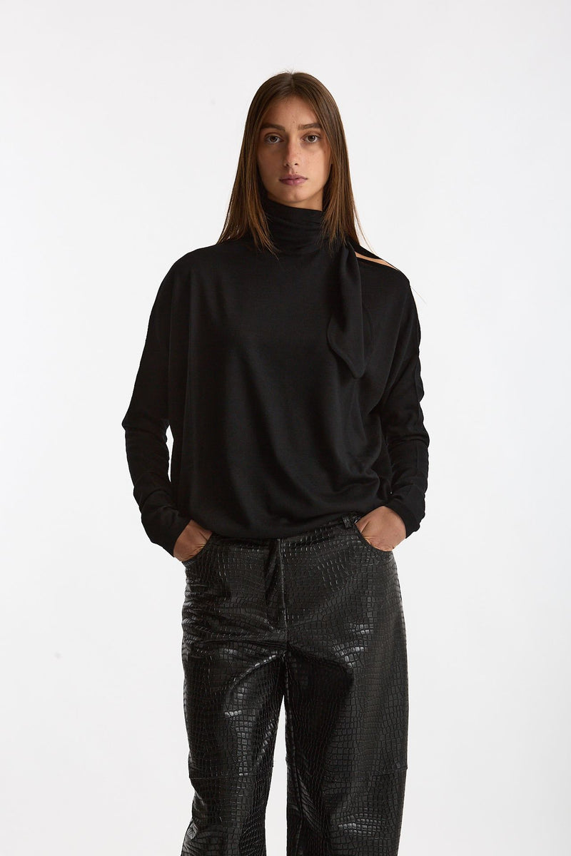 Maglia cut-out nero donna Nude - 1
