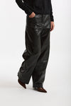 Pantalone ecopelle stampa cocco nero donna Nude - 4