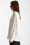 Blusa over scollo asimmetrico bianco donna Nude - 2