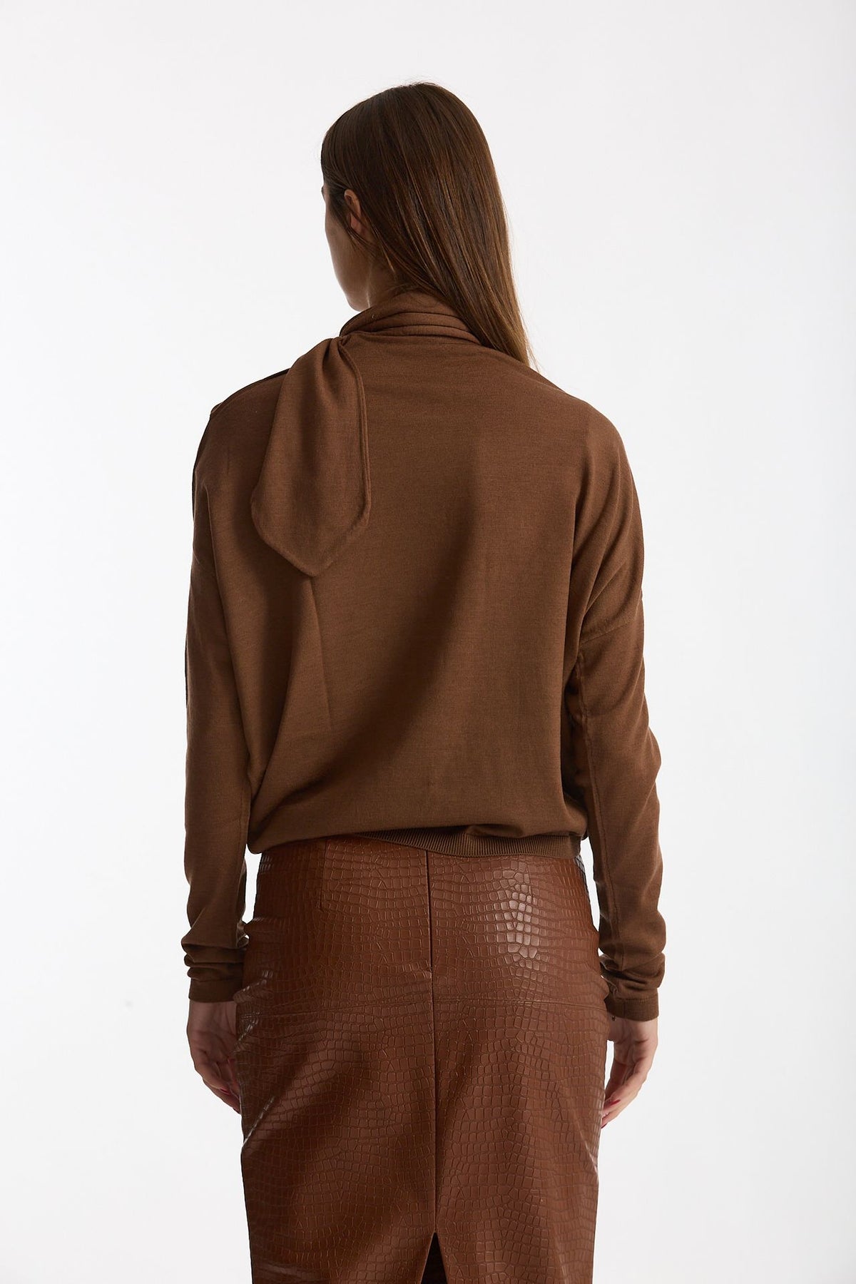 Maglia cut-out tabacco donna Nude - 3