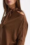 Maglia cut-out tabacco donna Nude - 5