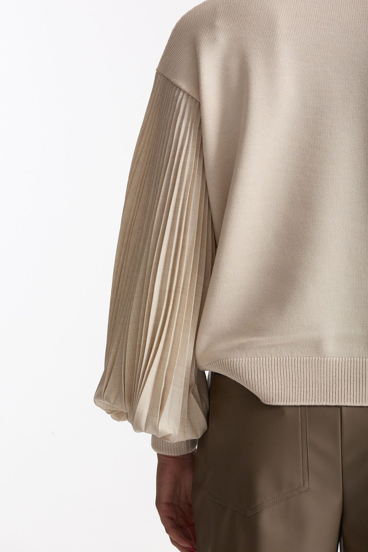 Maglia maniche a sbuffo beige donna Nude - 2