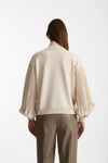 Maglia maniche a sbuffo beige donna Nude - 3