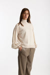Maglia maniche a sbuffo beige donna Nude - 4