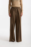 Pantalone palazzo taupe donna Nude - 2
