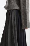 Gonna midi plissé grigio blu donna Nude - 5
