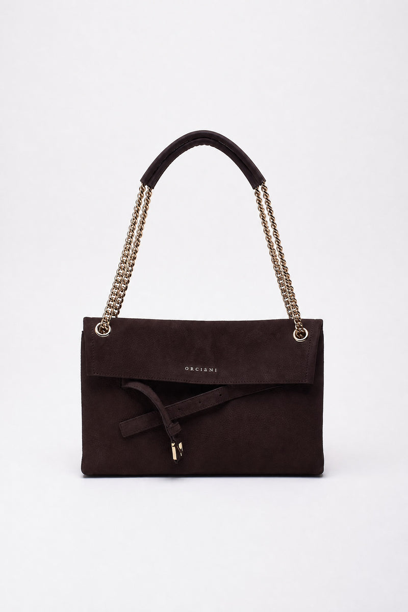 Borsa VENUS NABUCCO SMALL in pelle nabuk burgundy donna Orciani - 1