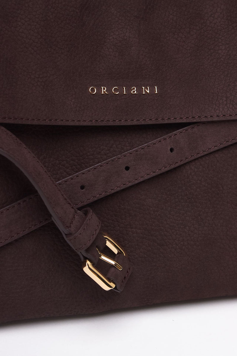 Borsa VENUS NABUCCO SMALL in pelle nabuk burgundy donna Orciani - 2