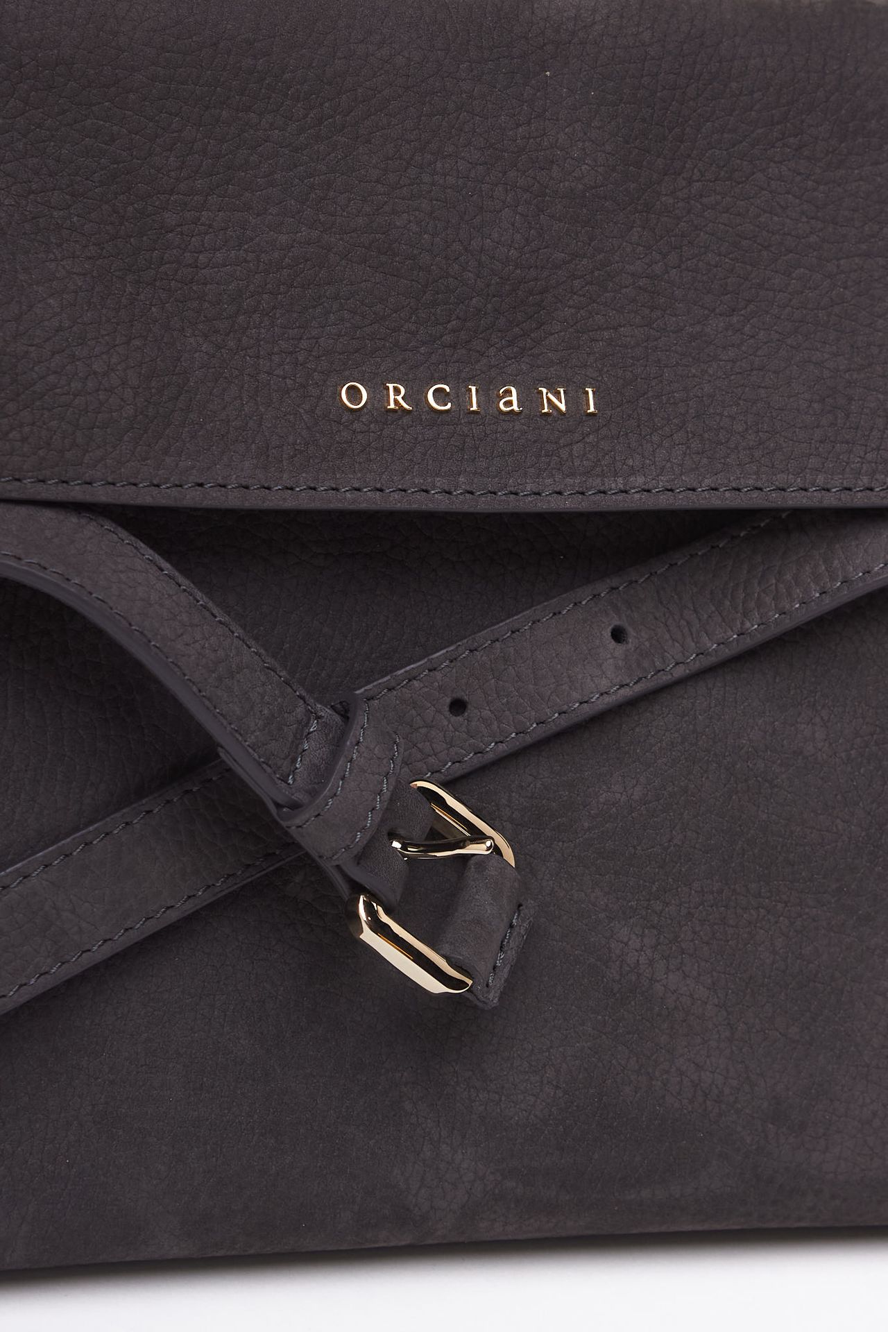 Borsa VENUS NABUCCO SMALL in pelle nabuk carbone donna Orciani - 4