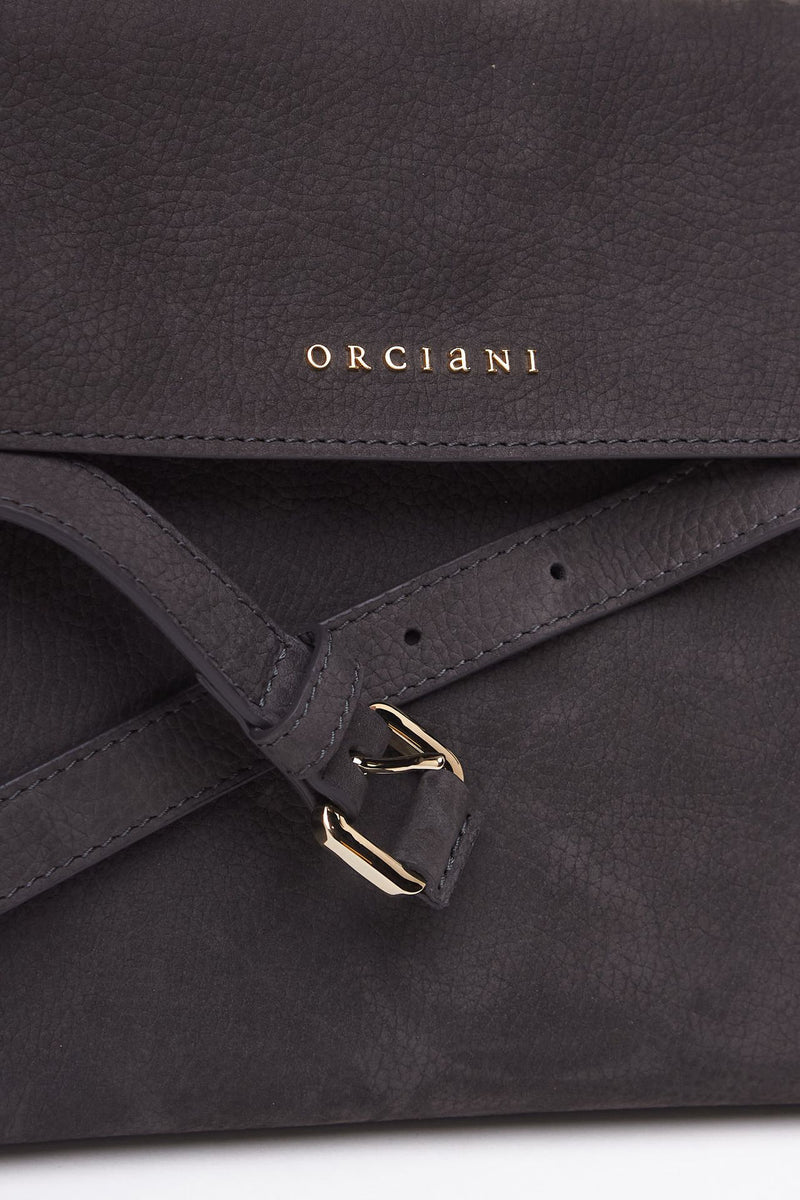 Borsa VENUS NABUCCO SMALL in pelle nabuk carbone donna Orciani - 4