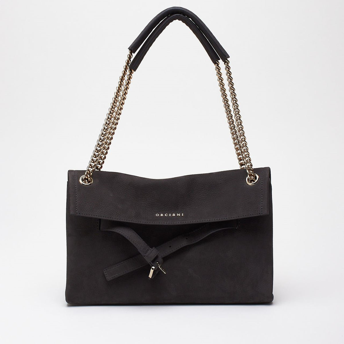 Borsa VENUS NABUCCO SMALL in pelle nabuk carbone donna Orciani - 6