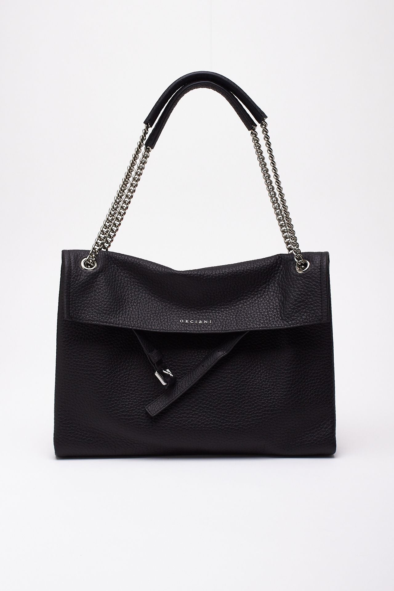 Borsa VENUS SOFT MIDI in pelle martellata carbone donna Orciani - 1