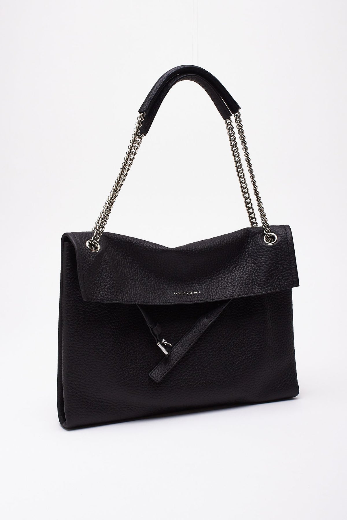 Borsa VENUS SOFT MIDI in pelle martellata carbone donna Orciani - 3