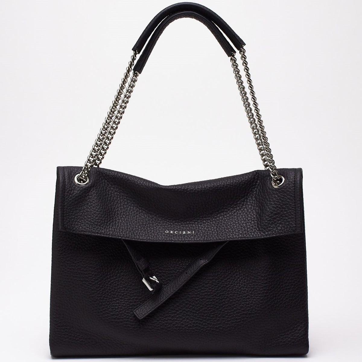 Borsa VENUS SOFT MIDI in pelle martellata carbone donna Orciani - 6