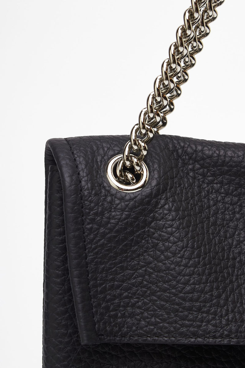 Borsa VENUS SOFT MIDI in pelle martellata carbone donna Orciani - 5