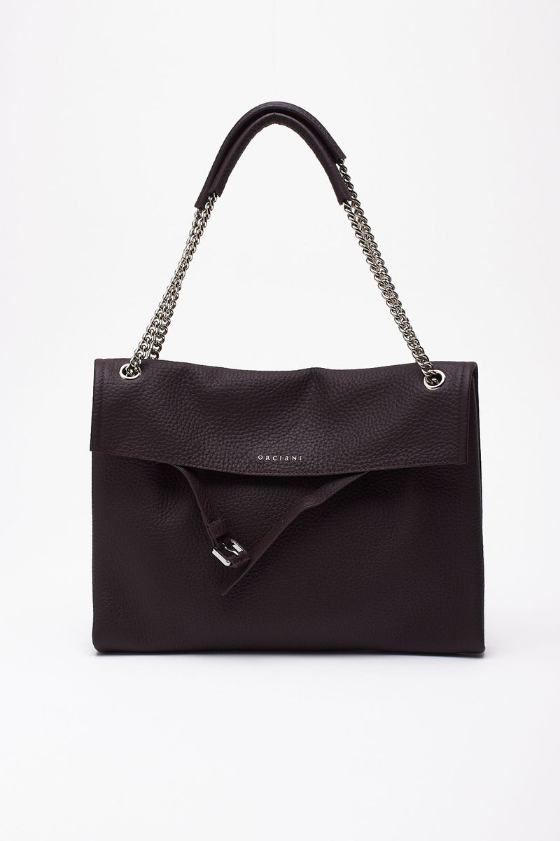 Borsa VENUS SOFT MIDI in pelle martellata burgundy donna Orciani - 1