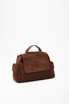 Borsa SVEVA PEACH TORO SMALL in suede tabacco donna Orciani - 3