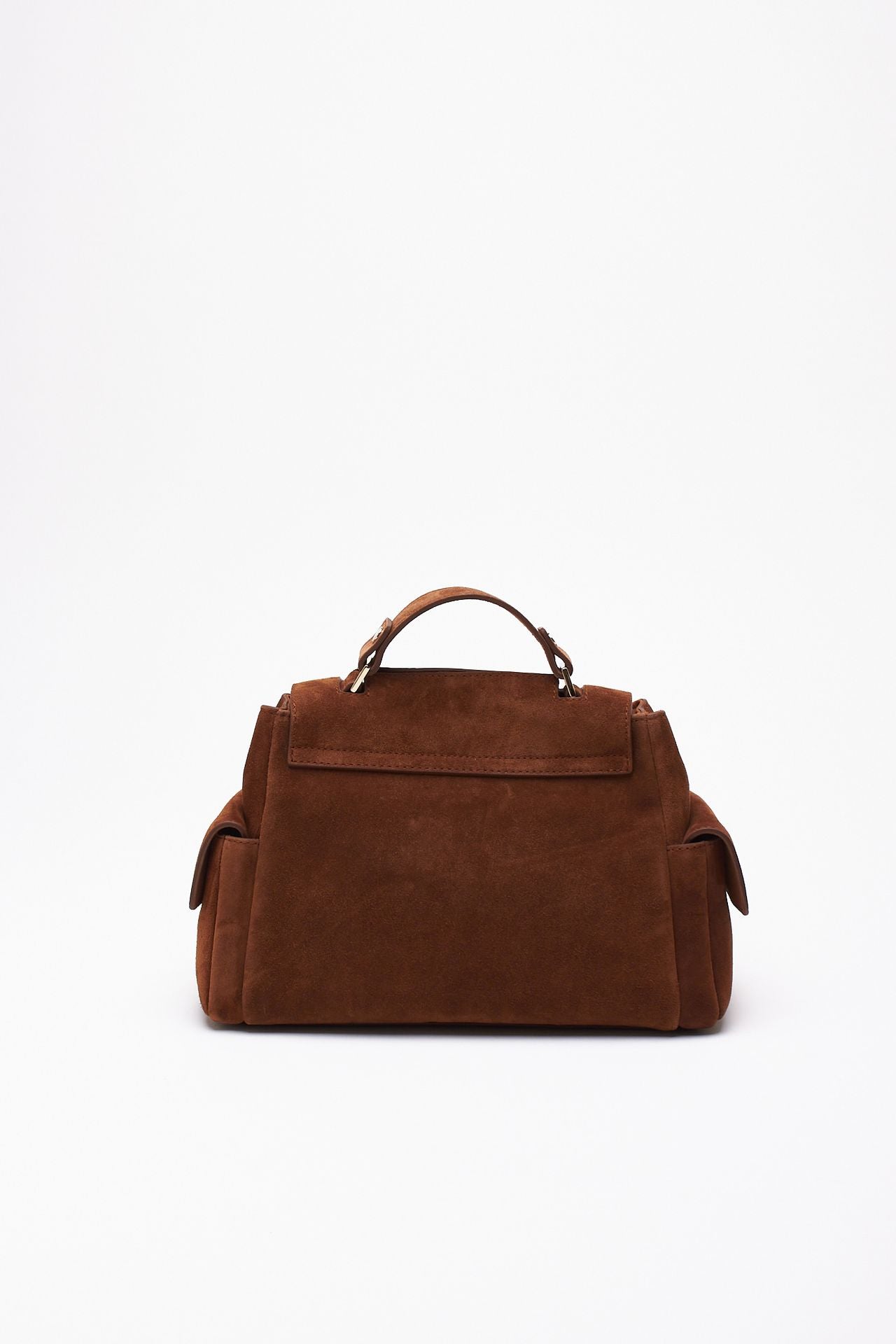 Borsa SVEVA PEACH TORO SMALL in suede tabacco donna Orciani - 4
