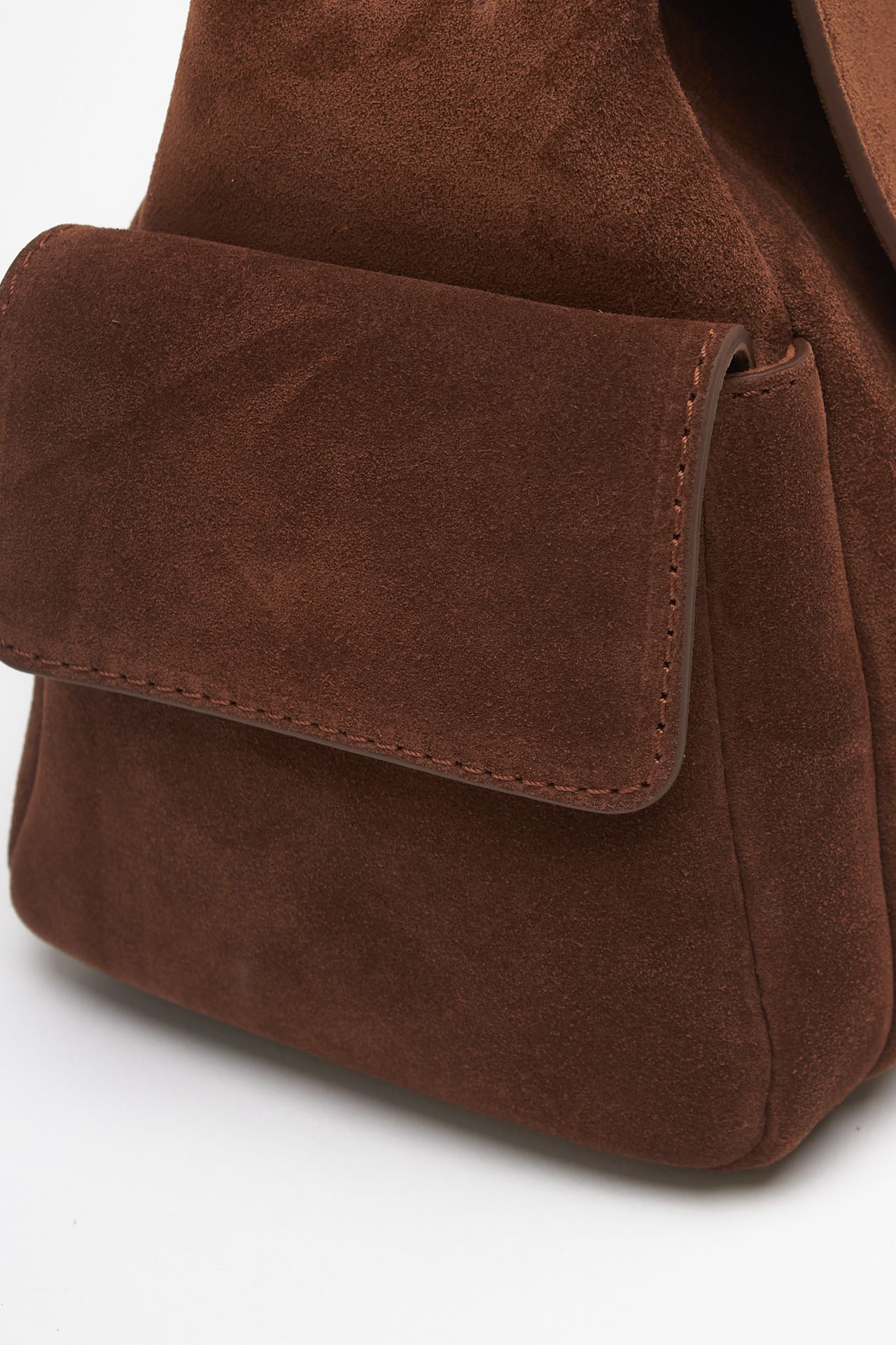 Borsa SVEVA PEACH TORO SMALL in suede tabacco donna Orciani - 6