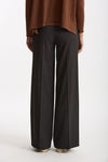 Pantalone palazzo gessato grigio antracite donna ( p - s ) - 3