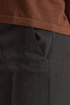 Pantalone palazzo gessato grigio antracite donna ( p - s ) - 5